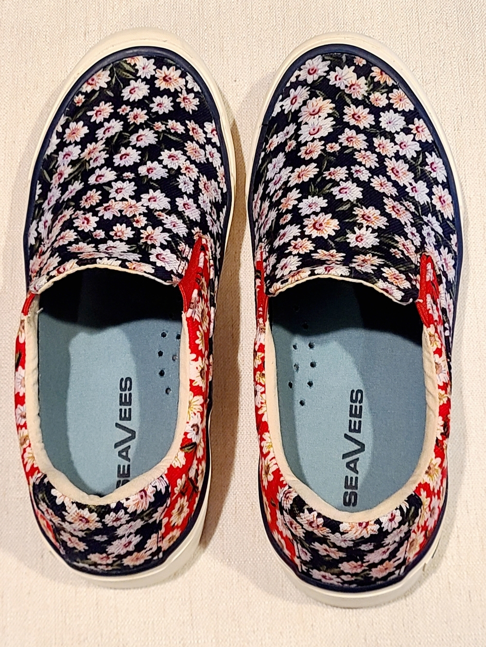 SEAVEES women's hawthorne
slip on shoes in daisy patchwork - Picture 9 of 11